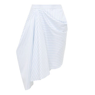 Asymmetric Draped Midi Skirt