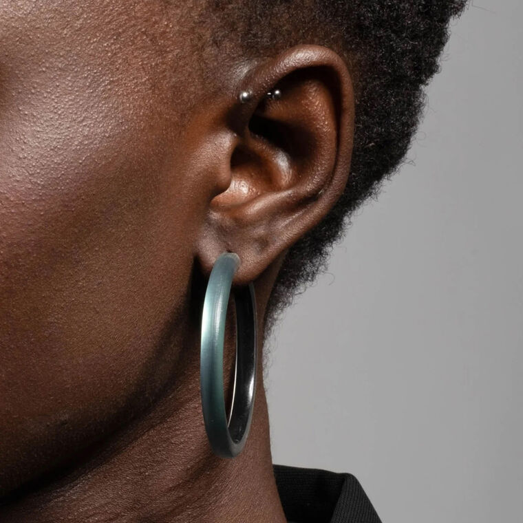 Skinny Hoop Earrings image number null