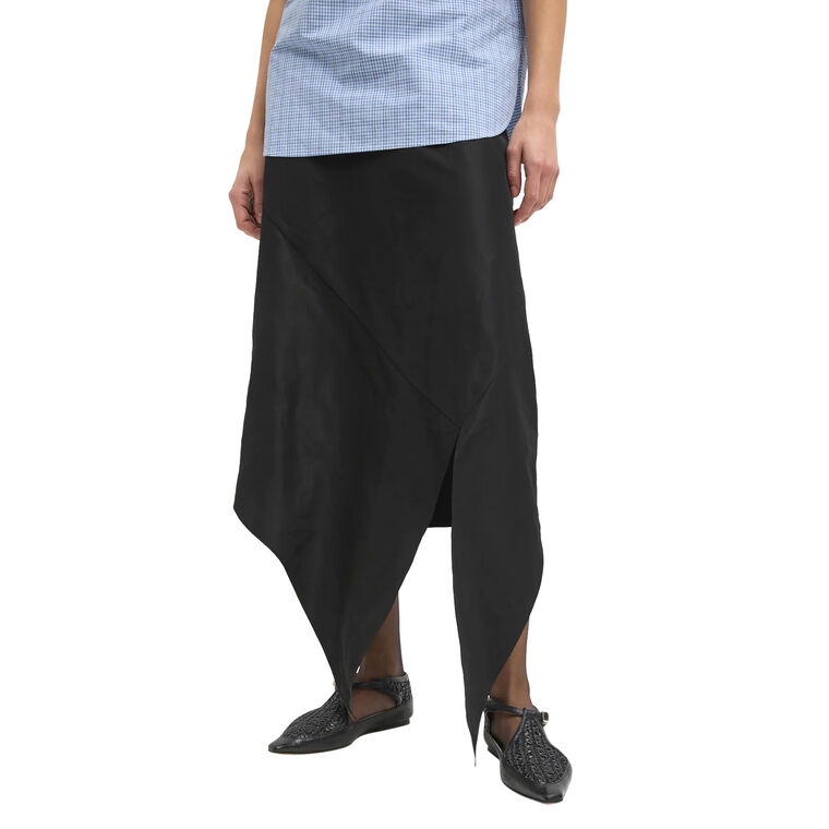 Italian Sporty Nylon Tie Midi Skirt image number null