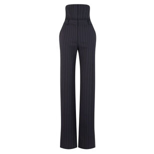 High-Waisted Corset Tailored Pinstripe Trouser