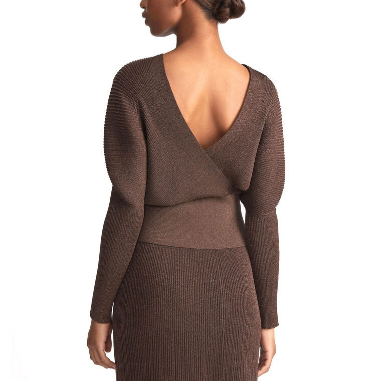 Ribbed Blouson Sweater image number null