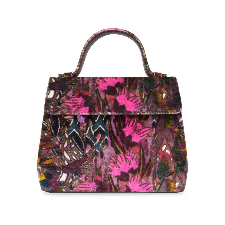 Jackie Printed Velvet Handbag image number null