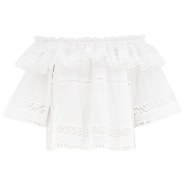 Angela Off-The-Shoulder Ruffle Top image number null
