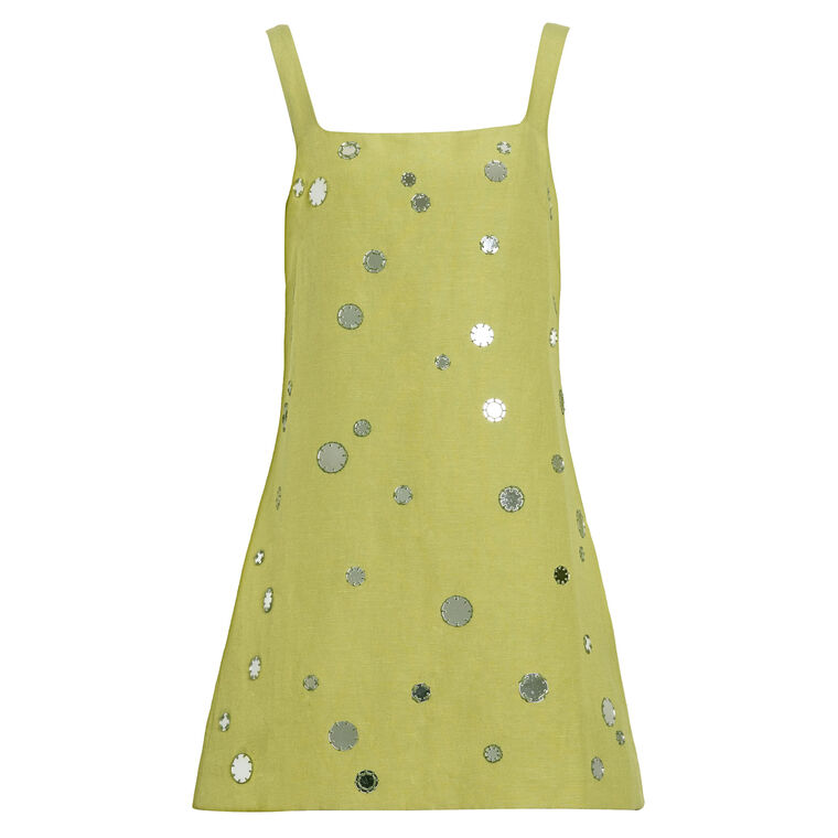 Barton Sleeveless Mirror Detail Mini Dress image number null