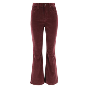 Carson High-Rise Ankle Flare Corduroy Pants