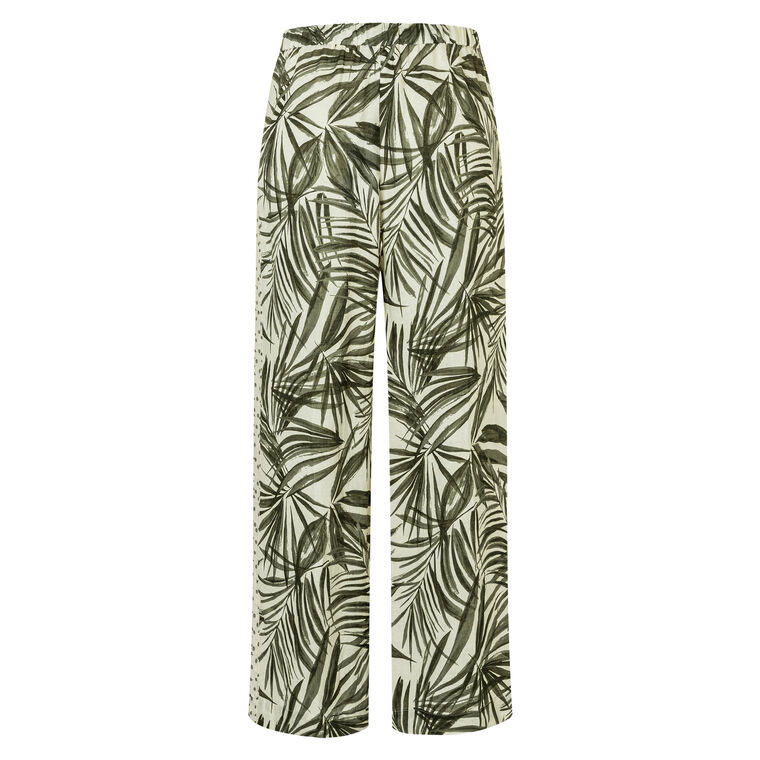 Gina Straight-Leg Printed Linen Pant image number null