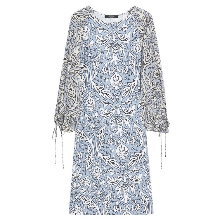 Orata Flowing Jersey And Silk Dress image number null