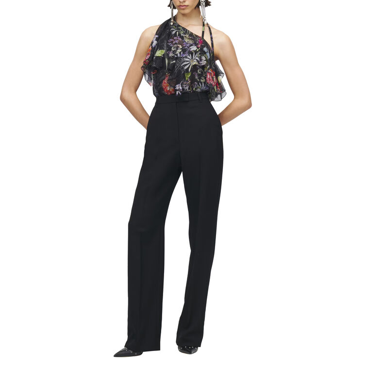 High-Waisted Tailored Trousers image number null