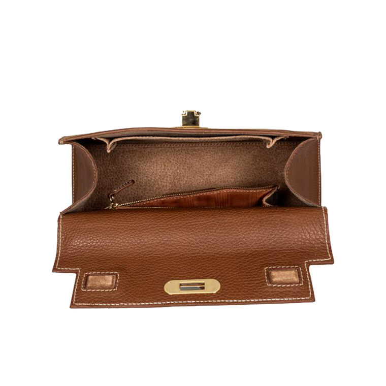 Rose East West Suede Top Handle Bag image number null