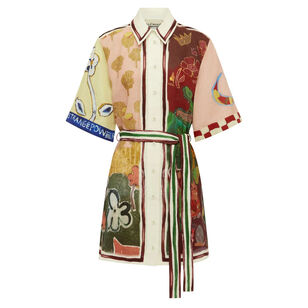 Tangible Love Short Sleeve Belted Mini Dress