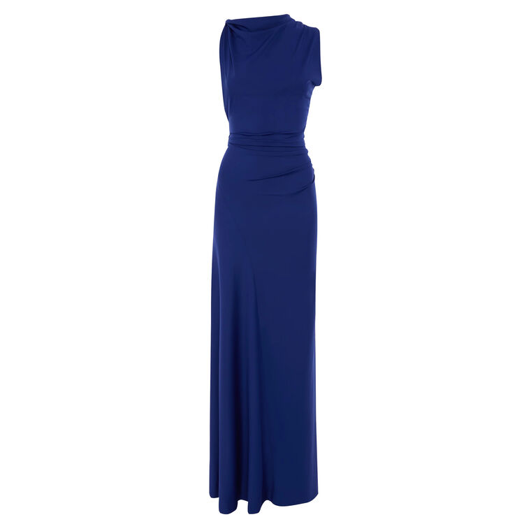 Sleeveless Draped Gown image number null