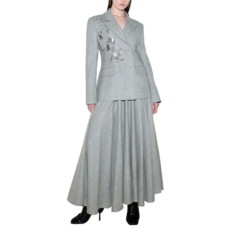 Melange Wool Structured Blazer image number null
