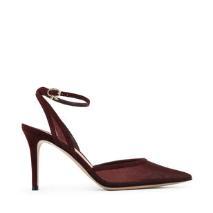 Dorotea 85mm Suede Organza Ankle-Strap Pumps