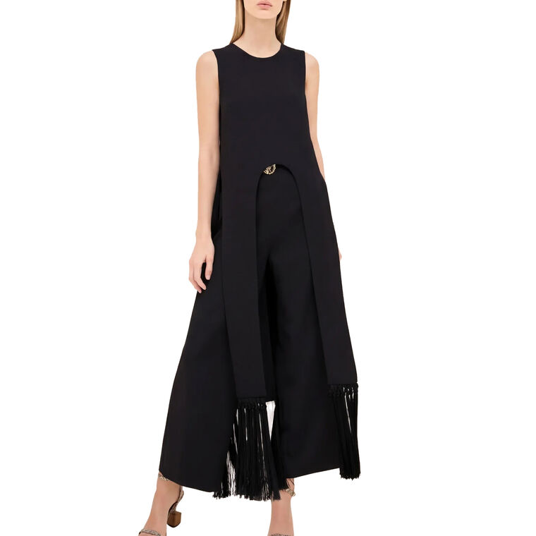 Spargi Fringe-Detail Cropped Wide-Leg Pant image number null