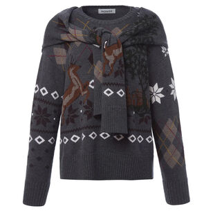 Mixed Fair Isle Crew Neck Sweater