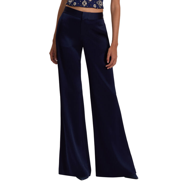 Shane Slouchy Satin Wide Leg Pant image number null