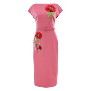 Floral Embroidered Short Sleeve Dress