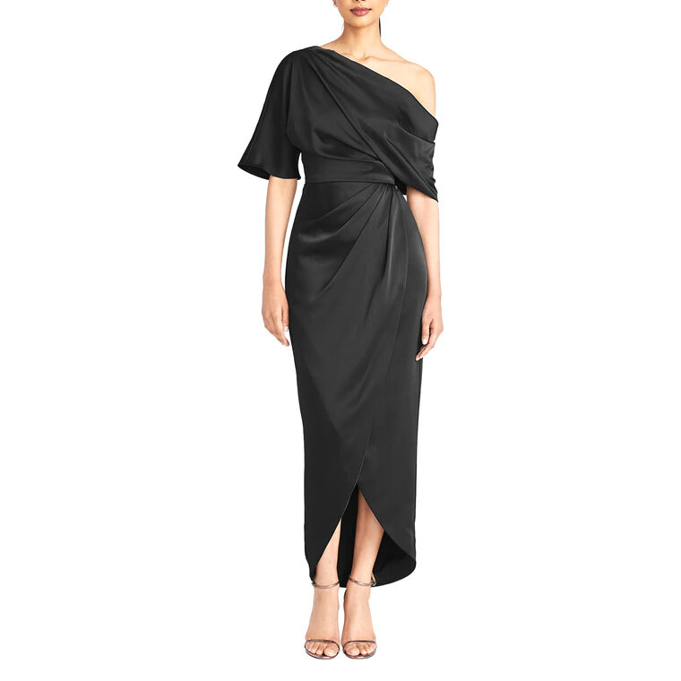 Rayna One Shoulder Draped Gown image number null