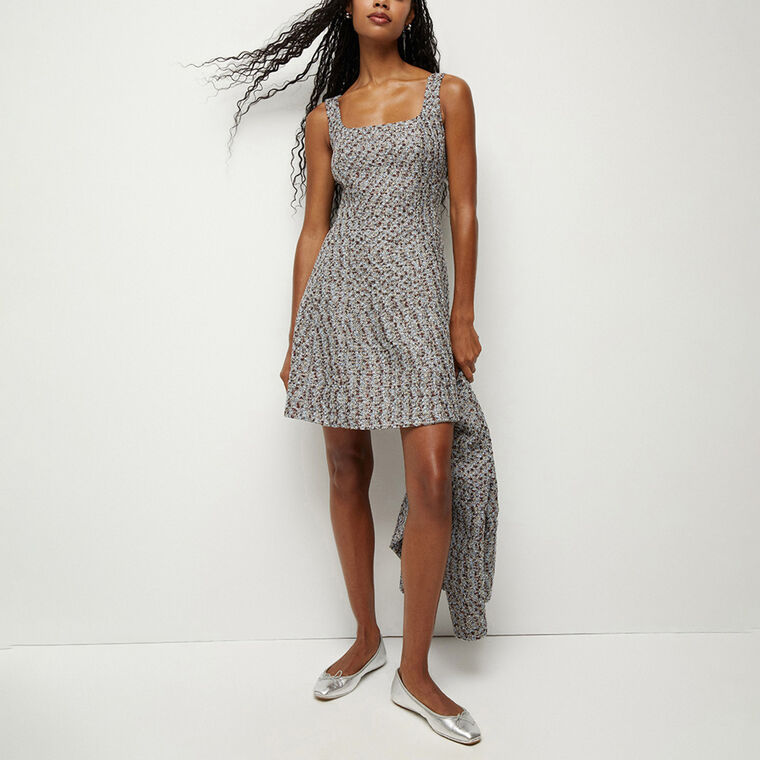 Delphine Metallic Tweed Dress image number null