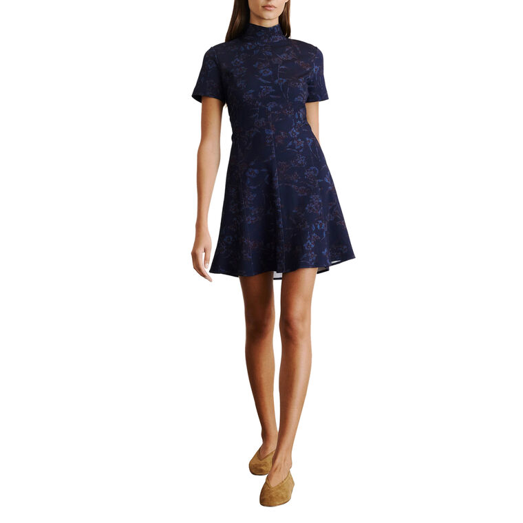 Thea Short Sleeve Turtleneck Mini Dress image number null