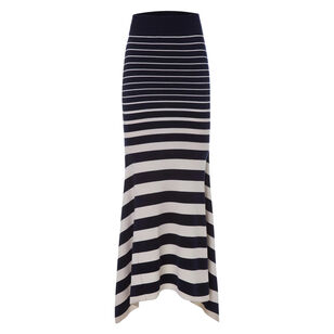 Ombre Stripe High Waist Knit Skirt