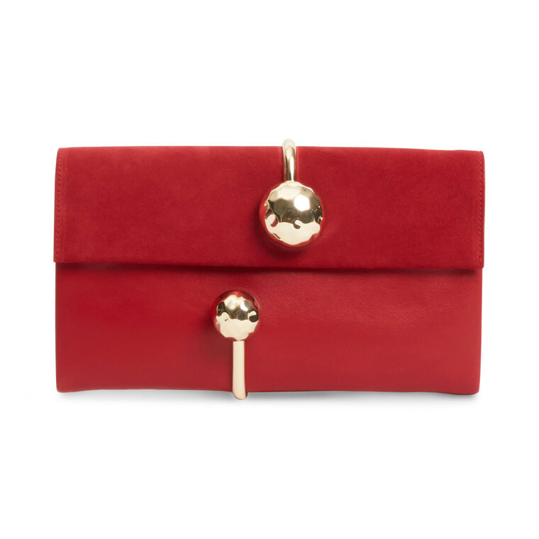 Amaya Suede Clutch image number null