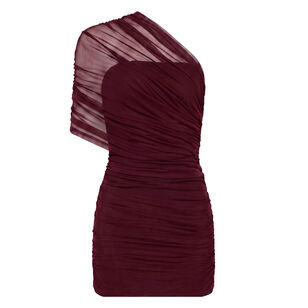Mia Ruched One-Shoulder Mini Dress