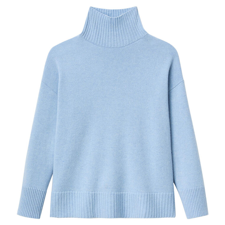 Long Sleeve Stand Collar Cashmere Sweater image number null