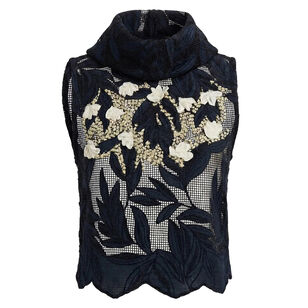 Sleeveless Zip-Front Top
