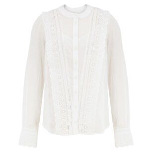 Clermont Long Sleeve Embroidered Blouse