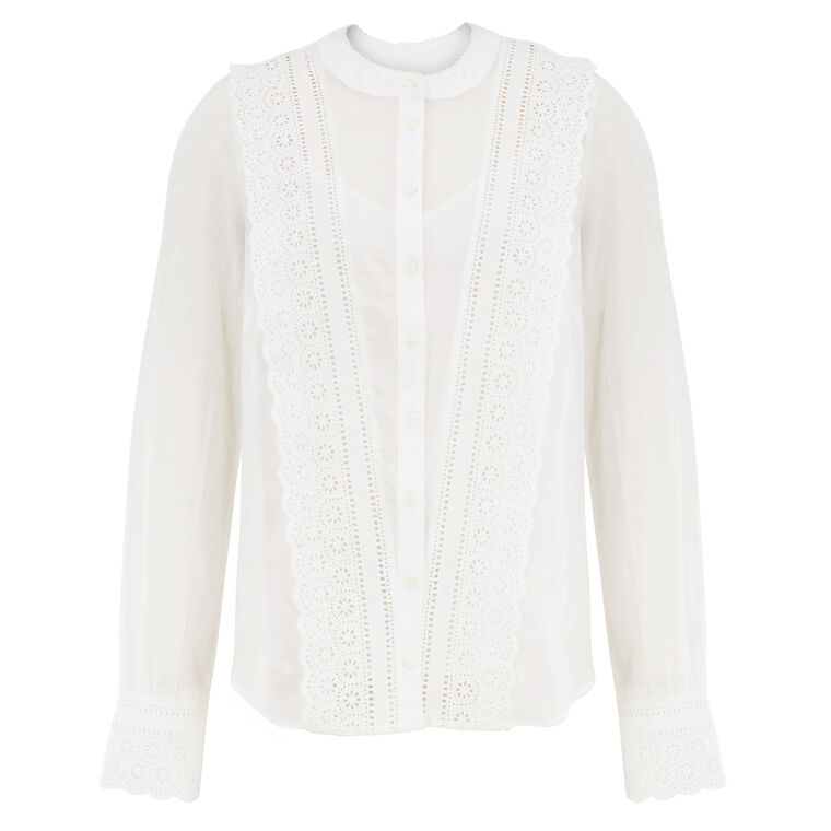 Clermont Long Sleeve Embroidered Blouse image number null
