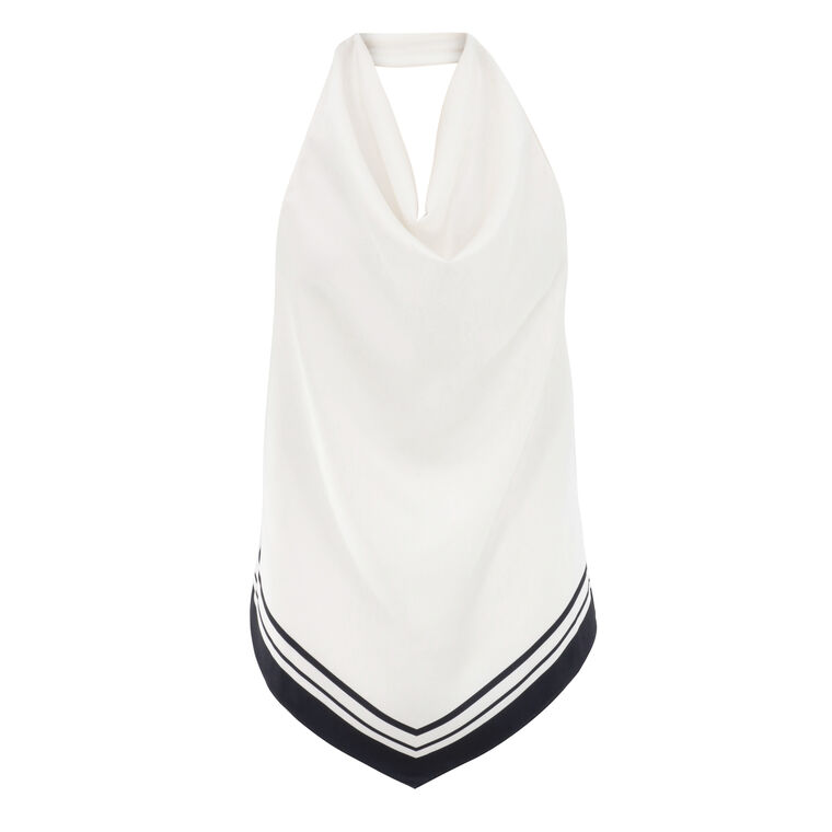 Nicola Sleeveless Bandana-Style Satin Top image number null