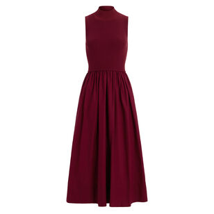 Yana Sleeveless Mock Neck Midi Dress
