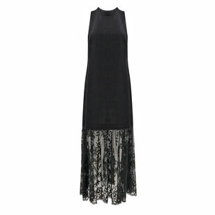 Marja Embroidery Mesh Combo Tank Midi Dress