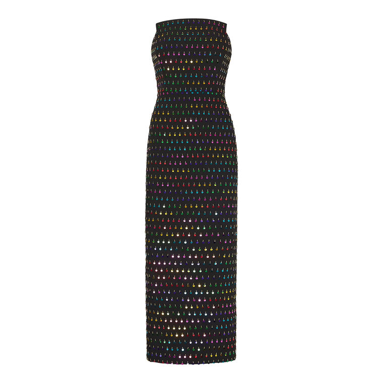 Izabela Beaded Sequin Column Dress image number null
