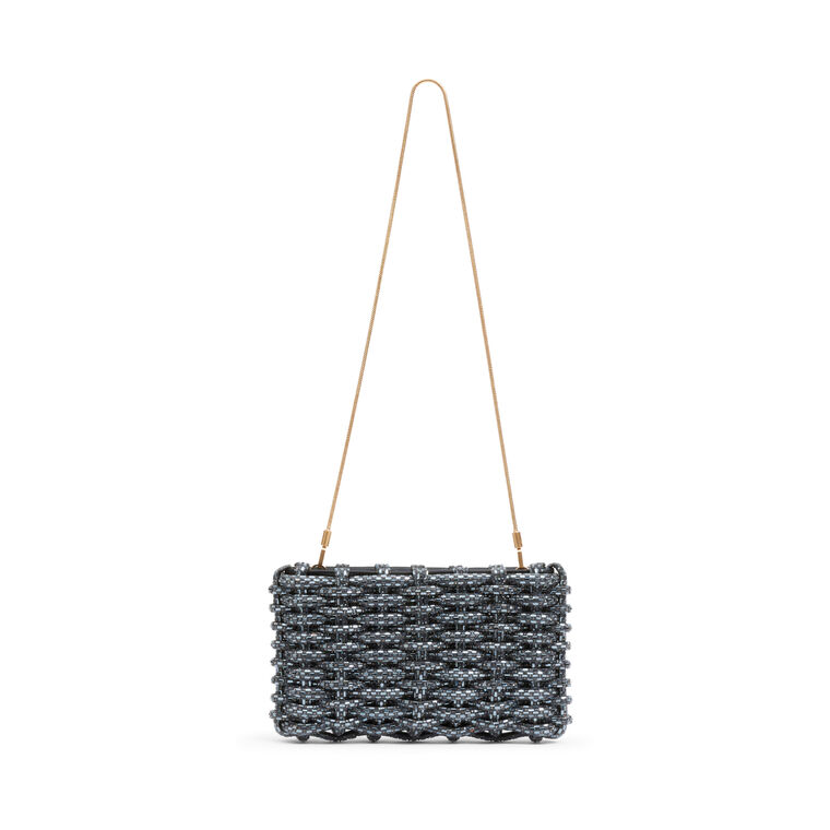 Morgan Woven Rhinestone Clutch image number null