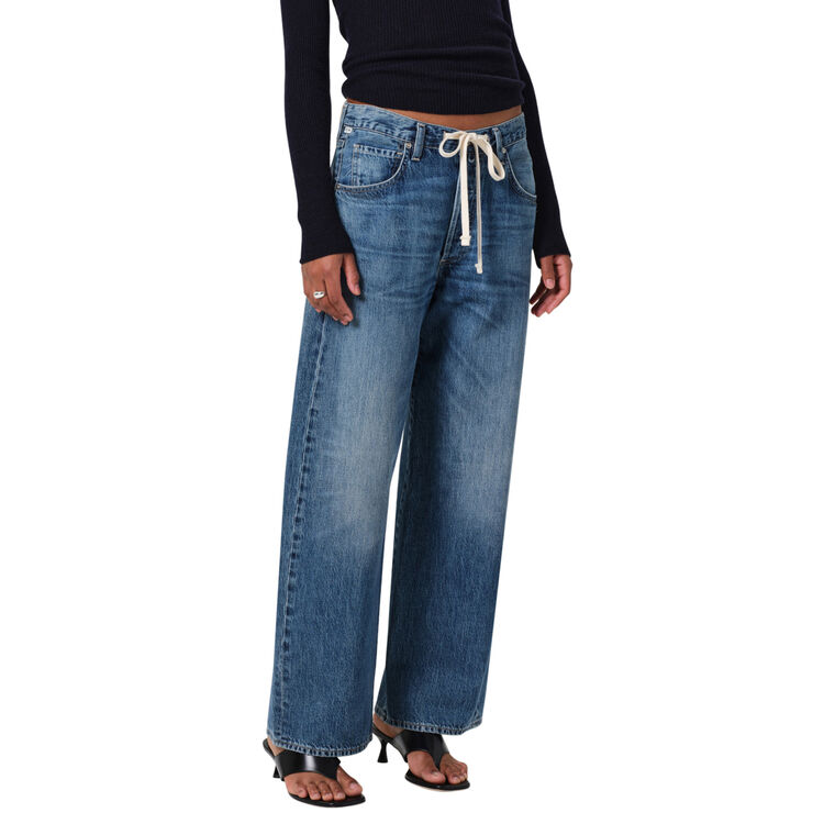 Brynn Wide-Leg Denim Trouser image number null