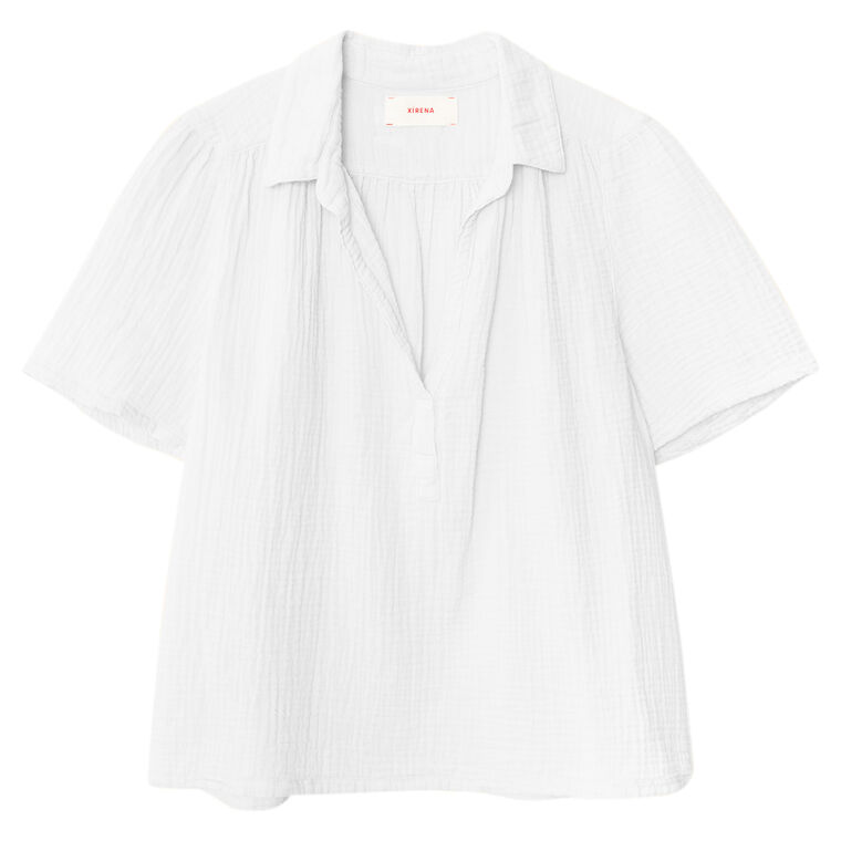 Rylee Short Sleeve Gauze Popover Top image number null