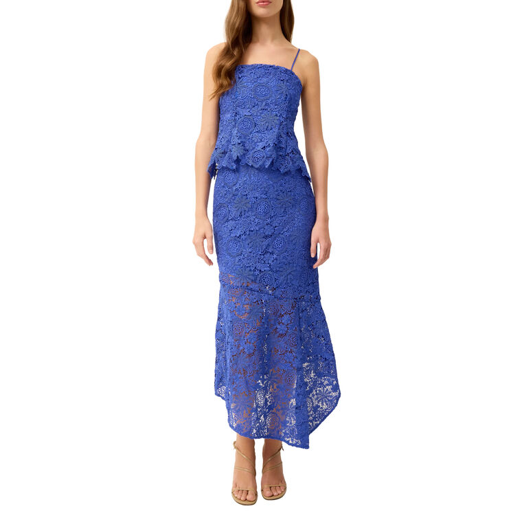 Casey Floral Lace Midi Skirt image number null