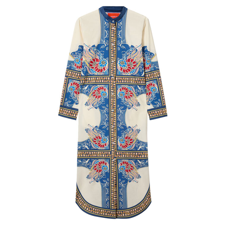 Sundowner Long Sleeve Tunic Midi Dress image number null