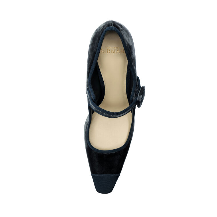 Jada 85mm Velvet Pointed Toe Mary Jane Pump image number null