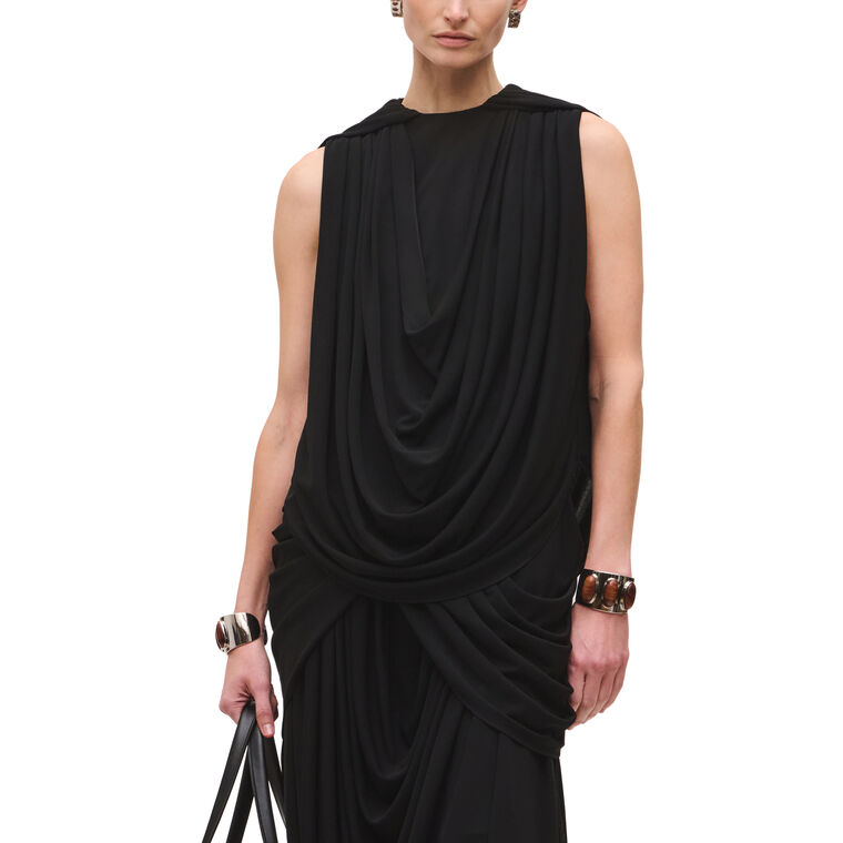 The Astor Draped Jersey Top image number null