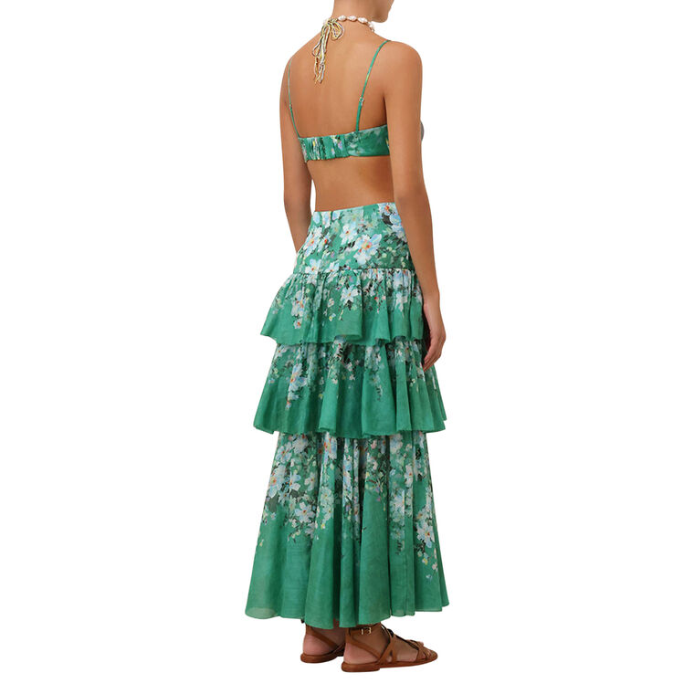 Everley Tiered Midi Skirt image number null