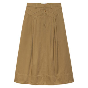 The Field Cotton Twill Midi Skirt