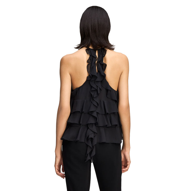 Iska Ruffle Halter Top image number null