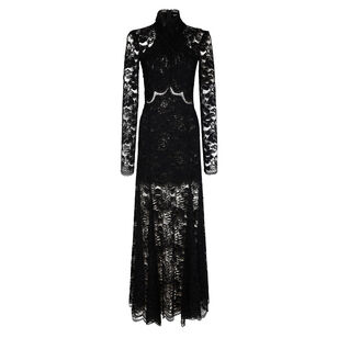 Long Sleeve Lace Turtleneck Dress