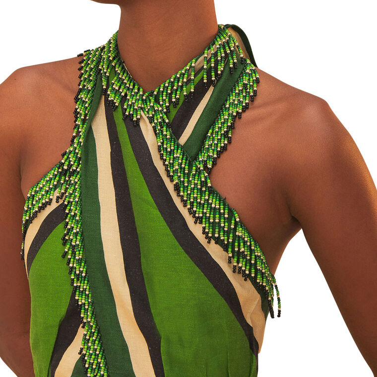 Toucan Tree Sleeveless Maxi Dress image number null