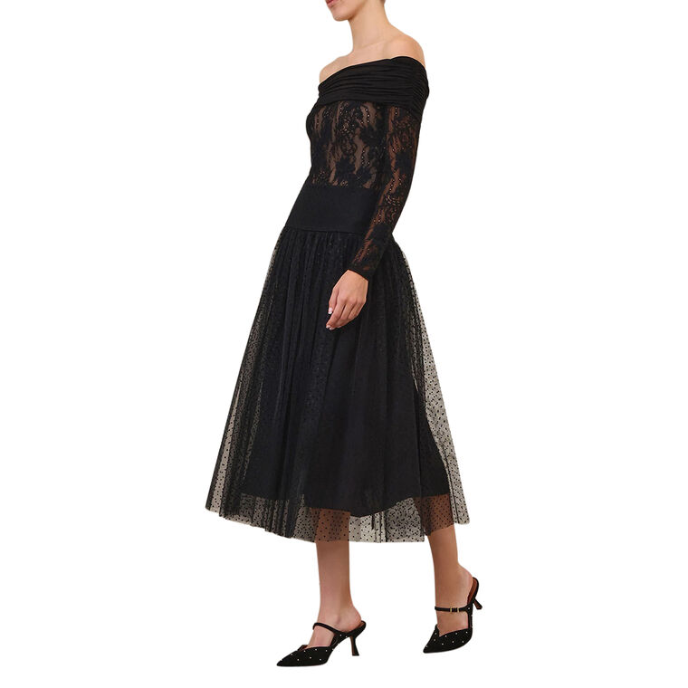 Tulle Edot Midi Skirt image number null