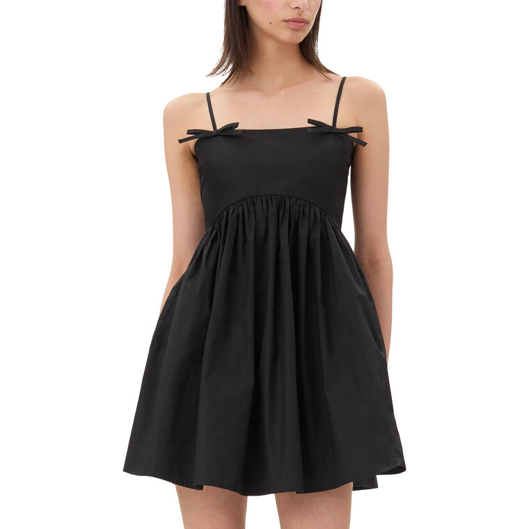 Cotton Poplin Strap Mini Dress image number null