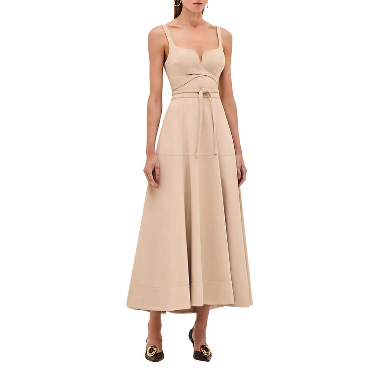 Kendra Tie Front Midi Dress image number null